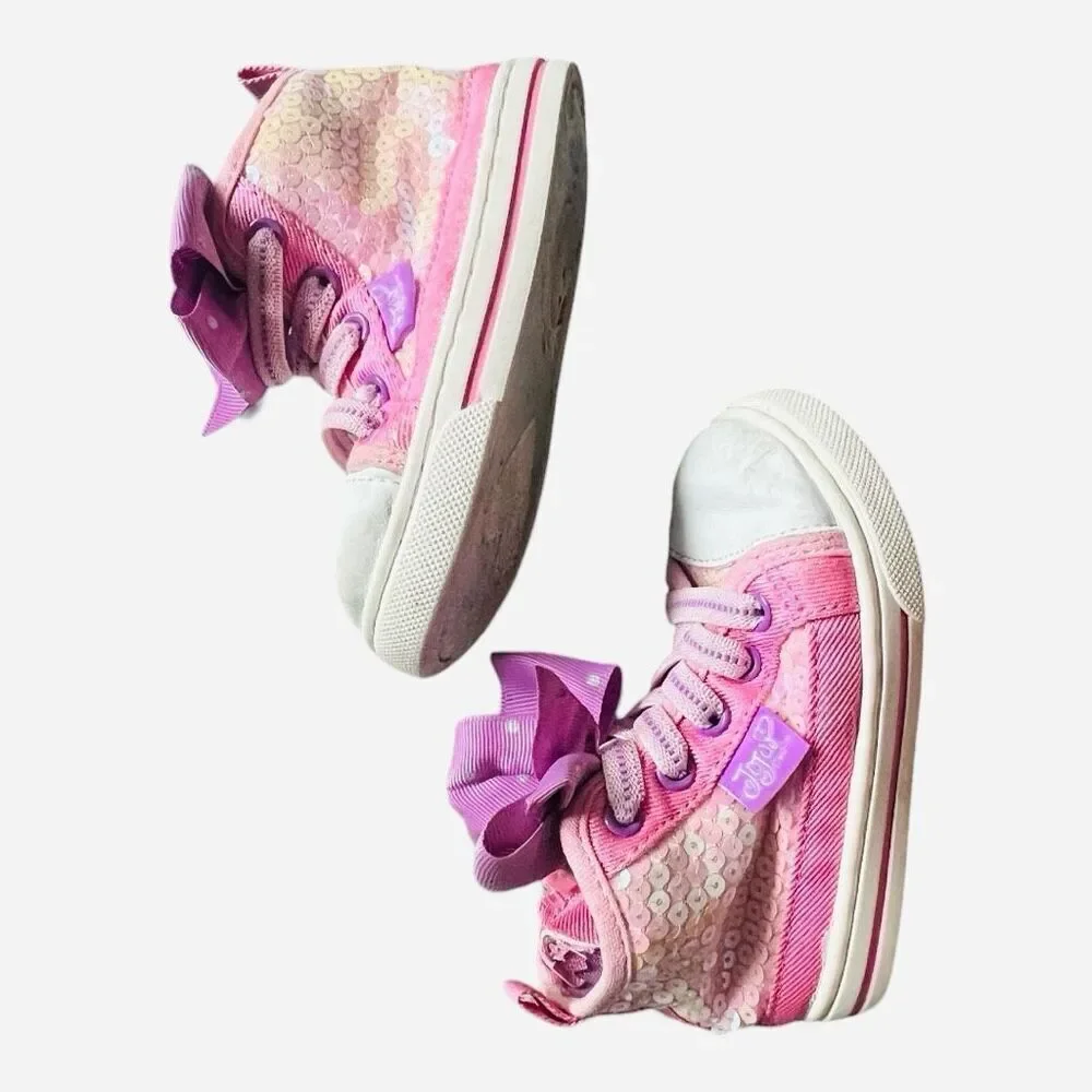 Baby Girls Jojo Siwa Sequin High Top Sneakers - Sz 6